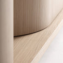 Mueble para TV de madera de roble en color beige – detalle