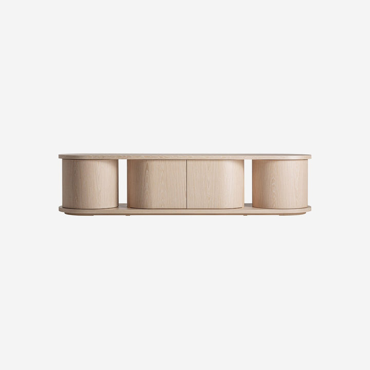 Mueble para TV de madera de roble en color beige