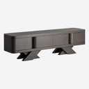 Mueble para TV de madera de roble en color negro 200 x 45 x 55 cm