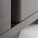 Mueble para TV de madera de roble en color negro 200 x 45 x 55 cm – detalle