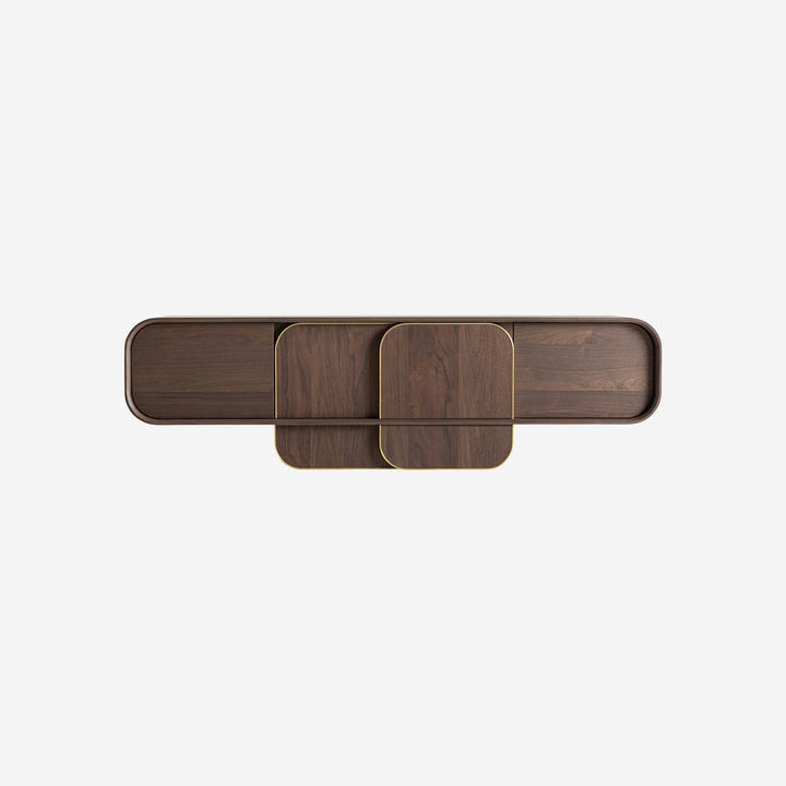 Mueble para TV de madera de roble en color nogal