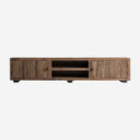 Mueble para TV de madera recuperada y hierro en color marrón 250 x 45 x 52 cm