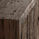 Mueble para TV de madera recuperada y hierro en color marrón 250 x 45 x 52 cm – detalle