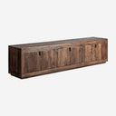 Mueble para TV de madera recuperada y hierro en color marrón 253 x 45 x 60 cm