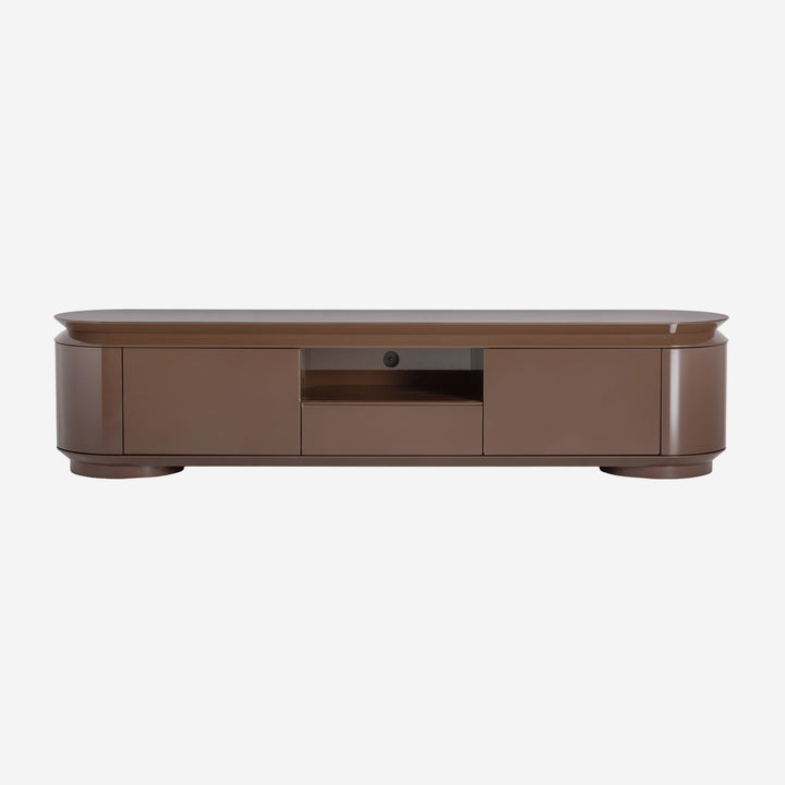 Mueble para TV de MDF en color marrón brillo