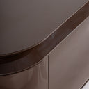 Mueble para TV de MDF en color marrón brillo – detalle