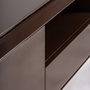 Mueble para TV de MDF en color marrón brillo – detalle