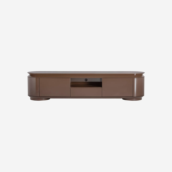 Mueble para TV de MDF en color marrón brillo