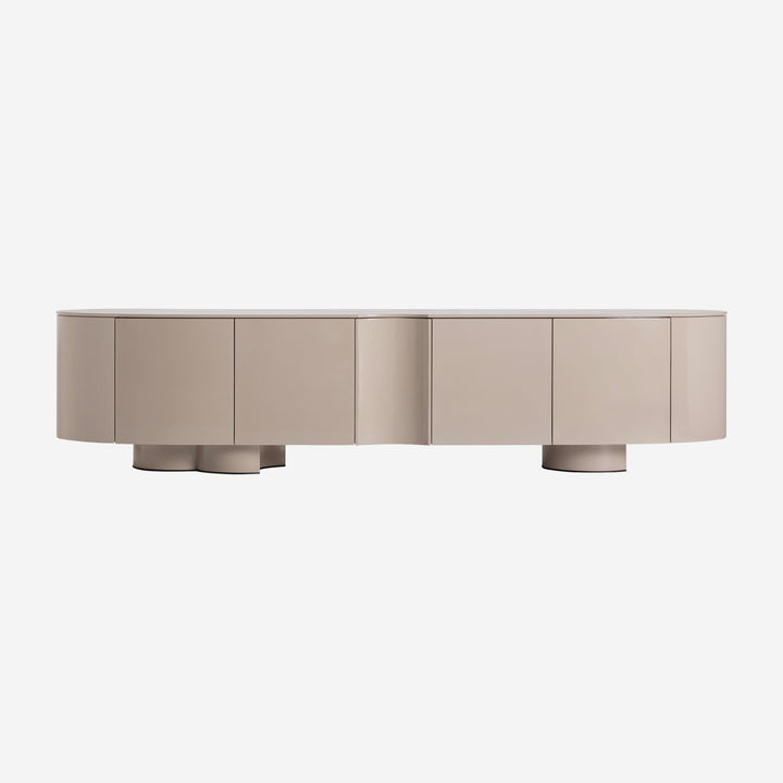 Mueble para TV de MDF y hierro en color crema