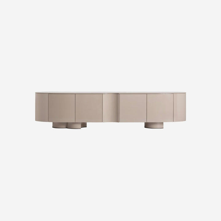 Mueble para TV de MDF y hierro en color crema
