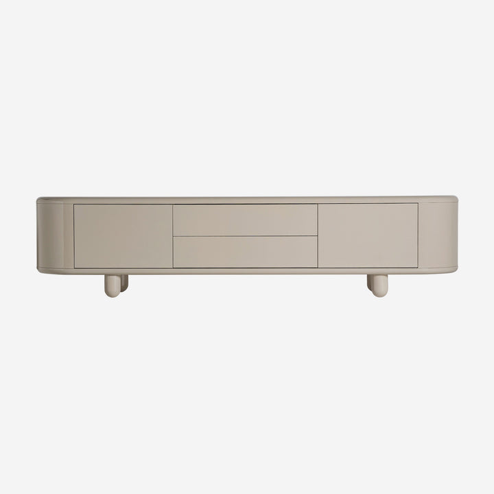 Mueble para TV de MDF y melamina en color crema