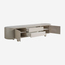 Mueble para TV de MDF y melamina en color crema