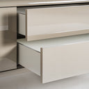 Mueble para TV de MDF y melamina en color crema – detalle