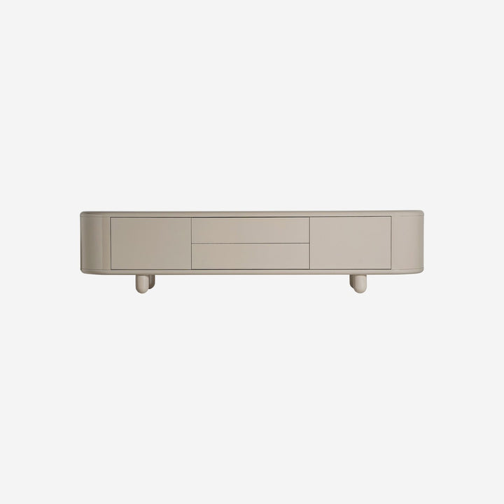 Mueble para TV de MDF y melamina en color crema
