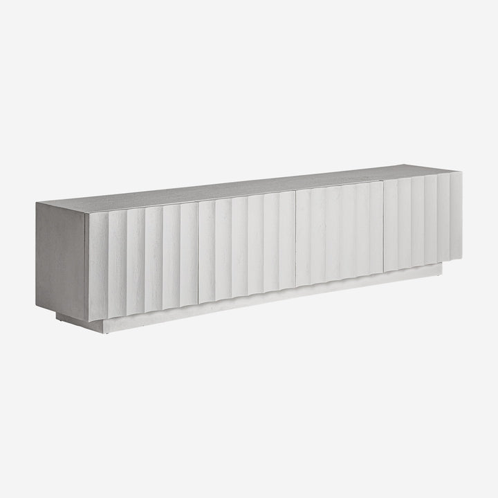 Mueble para TV de resina y MDF en color blanco
