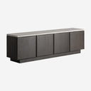 Mueble para TV de travertino y madera de fresno en color gris