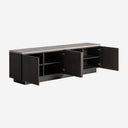 Mueble para TV de travertino y madera de fresno en color gris