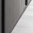 Mueble para TV de travertino y madera de fresno en color gris – detalle