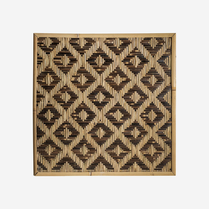 Panel decorativo de bambú en tonos marrones