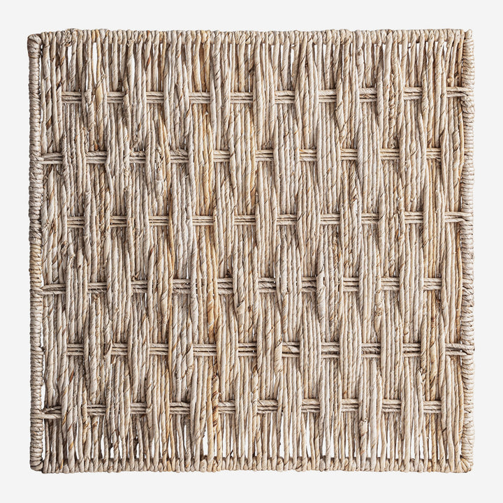 Panel decorativo de fibra de banano y hierro en color arena (pack de 4)
