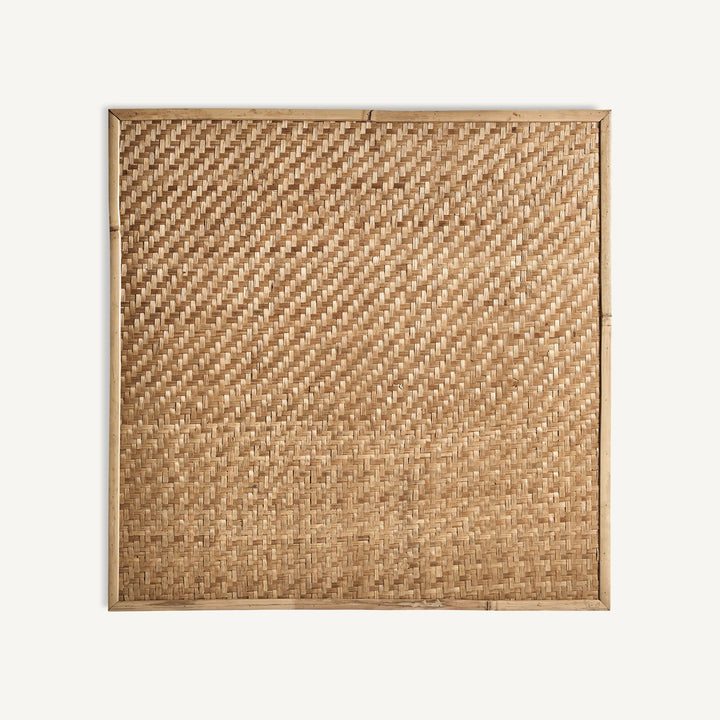 Panel decorativo de fibra natural en color marrón 100 x 100 cm