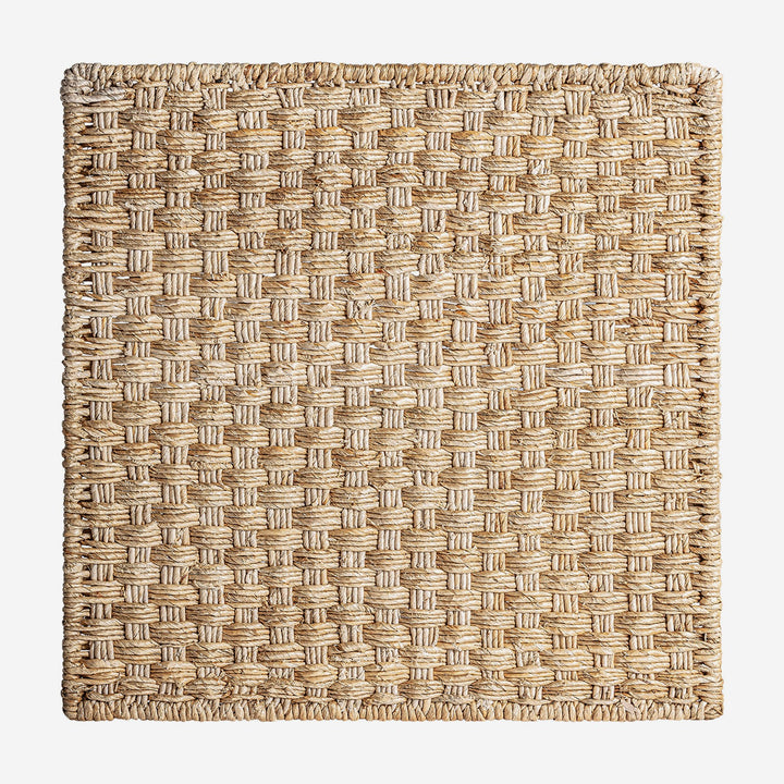Panel decorativo de fibra natural y hierro en color marrón (pack de 4)