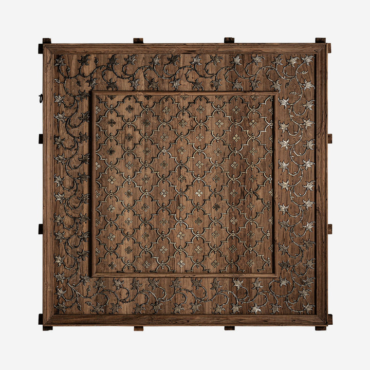 Panel decorativo de madera de mango en color marrón envejecido 183 x 183 cm