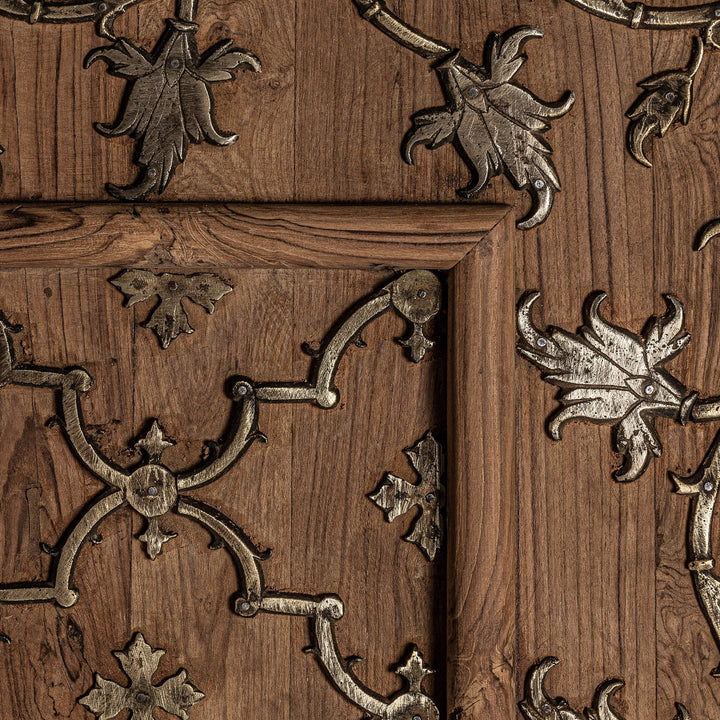 Panel decorativo de madera de mango en color marrón envejecido 183 x 183 cm – detalle