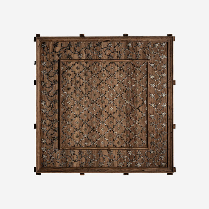 Panel decorativo de madera de mango en color marrón envejecido 183 x 183 cm