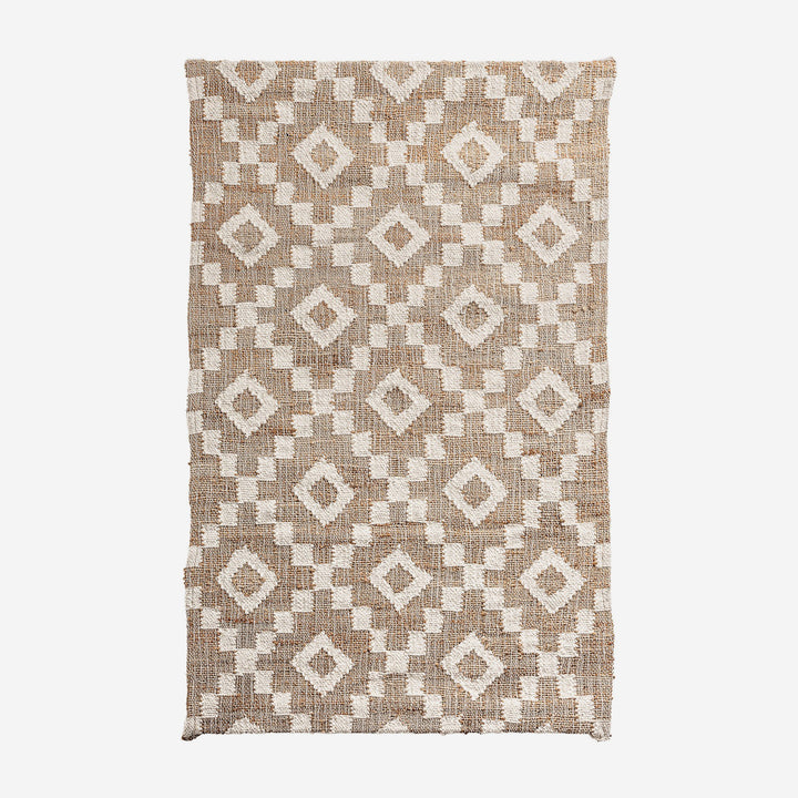 Panel decorativo de madera de mango y algodón en tonos claros