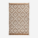 Panel decorativo de madera de mango y algodón en tonos claros