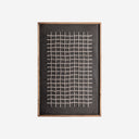 Panel decorativo de madera de pino reciclado en tonos oscuros