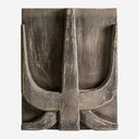 Panel decorativo de madera de suar 40 x 50 cm – Diseño 2 / Gris envejecido