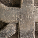 Panel decorativo de madera de suar 40 x 50 cm – Diseño 2 / Gris envejecido – detalle