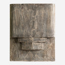 Panel decorativo de madera de suar 40 x 50 cm – Diseño 3 / Gris envejecido