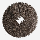 Panel decorativo de madera de suar de aire étnico – Marrón / 90 x 90 cm