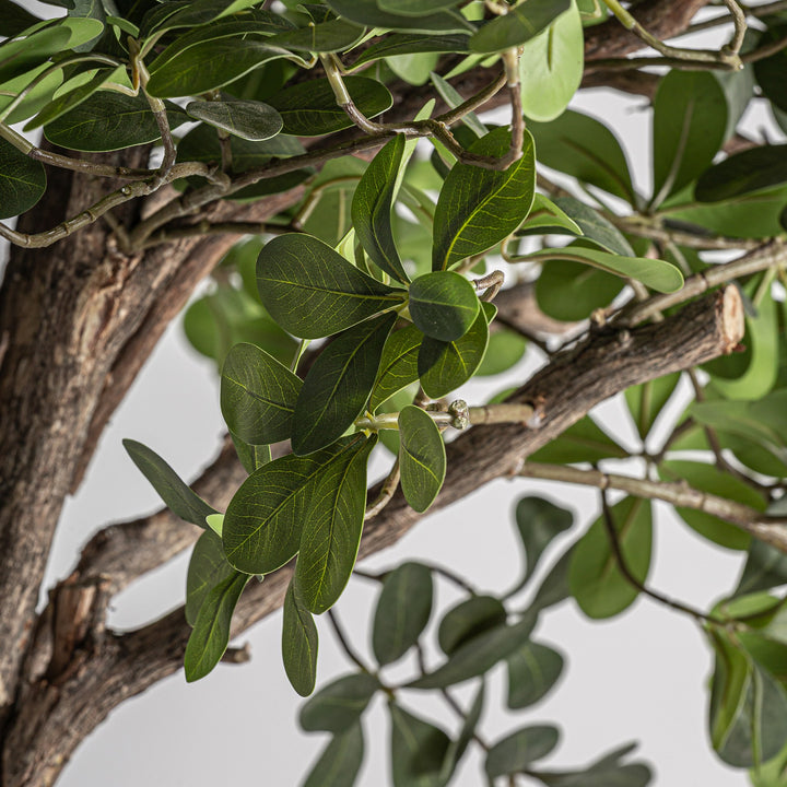 Planta artificial de madera y plástico en color marrón 70 x 230 cm – detalle