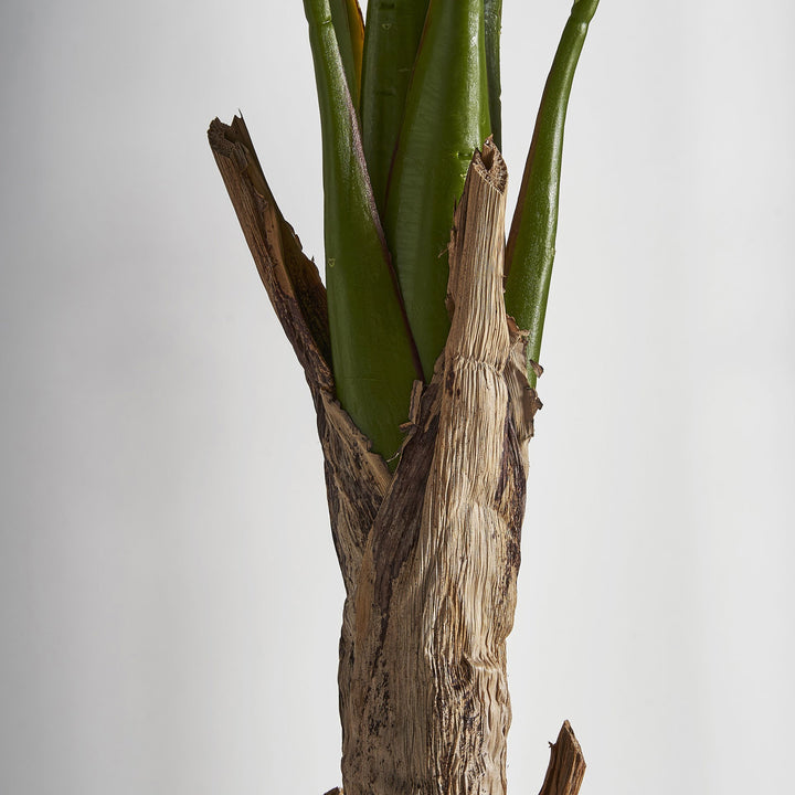 Planta artificial de poliéster en color verde 60 x 165 cm – detalle