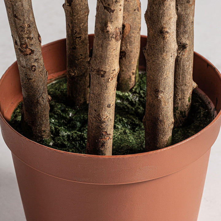 Planta artificial de poliéster y plástico en color verde 60 x 50 x 205 cm – detalle
