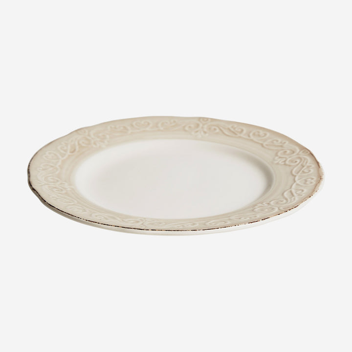 Plato de cerámica en color blanco (pack de 6)