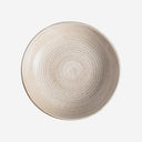 Plato de porcelana en color beige 23 x 5 cm (pack de 6)