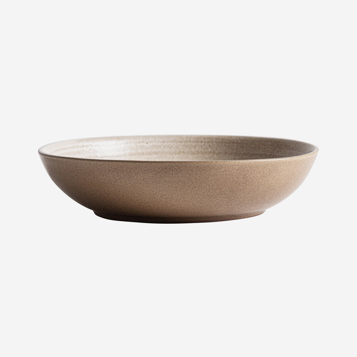 Plato de porcelana en color beige 23 x 5 cm (pack de 6)