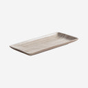 Plato de porcelana en color beige 25 x 12 x 2 cm (pack de 6)