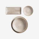 Plato de porcelana en color beige 25 x 12 x 2 cm (pack de 6)
