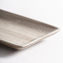 Plato de porcelana en color beige 25 x 12 x 2 cm (pack de 6) – detalle