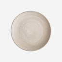 Plato de porcelana en color beige de inspiración art déco (pack de 6)