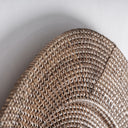Plato decorativo de pared de ratán en tonos marrones 100 x 3 cm – detalle