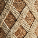 Puf de yute en color marrón – detalle