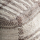 Puf tapizado en algodón en color beige 47 x 46 cm – Diseño 2 – detalle