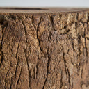 Reposapiés de madera de mango en color marrón envejecido – detalle